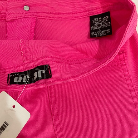 JC & JQ Jeans Super Stretchy High Waist Bell Bottom Flare Jeans Pink Size Large - Picture 7 of 15
